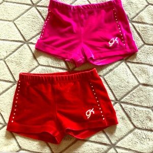 💖clearance💖2 pair kids gymnast GK velvet shorts
